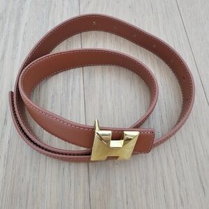 Classic Brown Leather Belt – 38 in